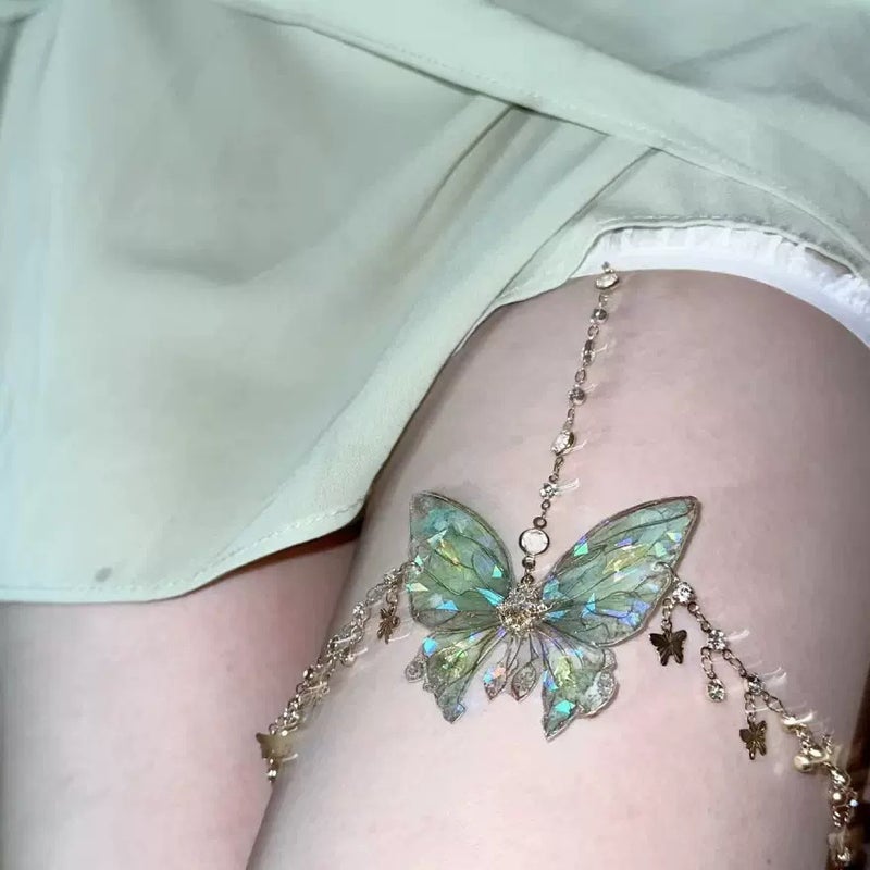 Butterfly Leg Chain Accessories Female Thigh Decoration Plus Size Subculture Tassel Body Chain Girl Jewelry - Image 5